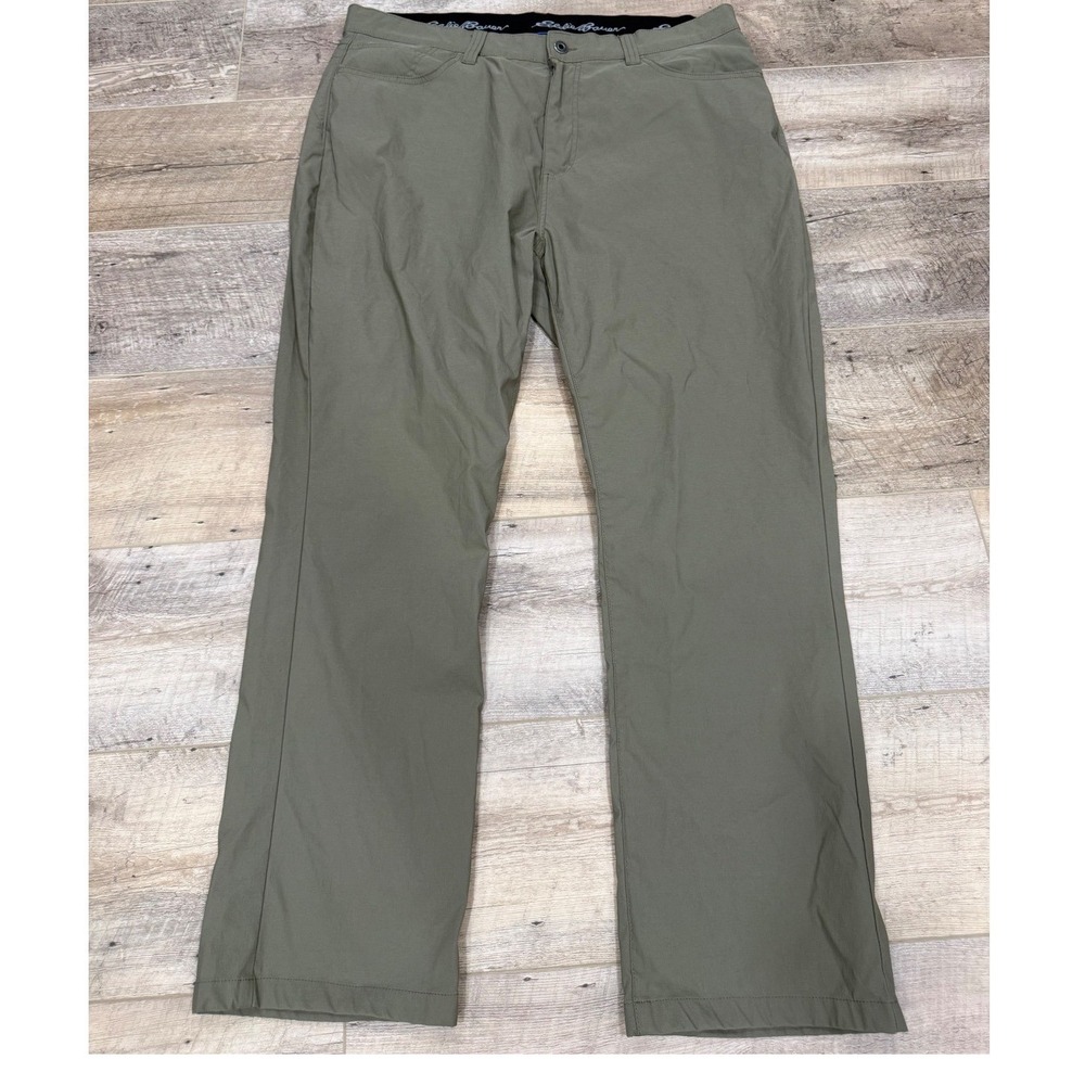 Eddie Bauer Mens Horizon Guide Hiking Pants Olive Green 40x30 Stretch 1225439